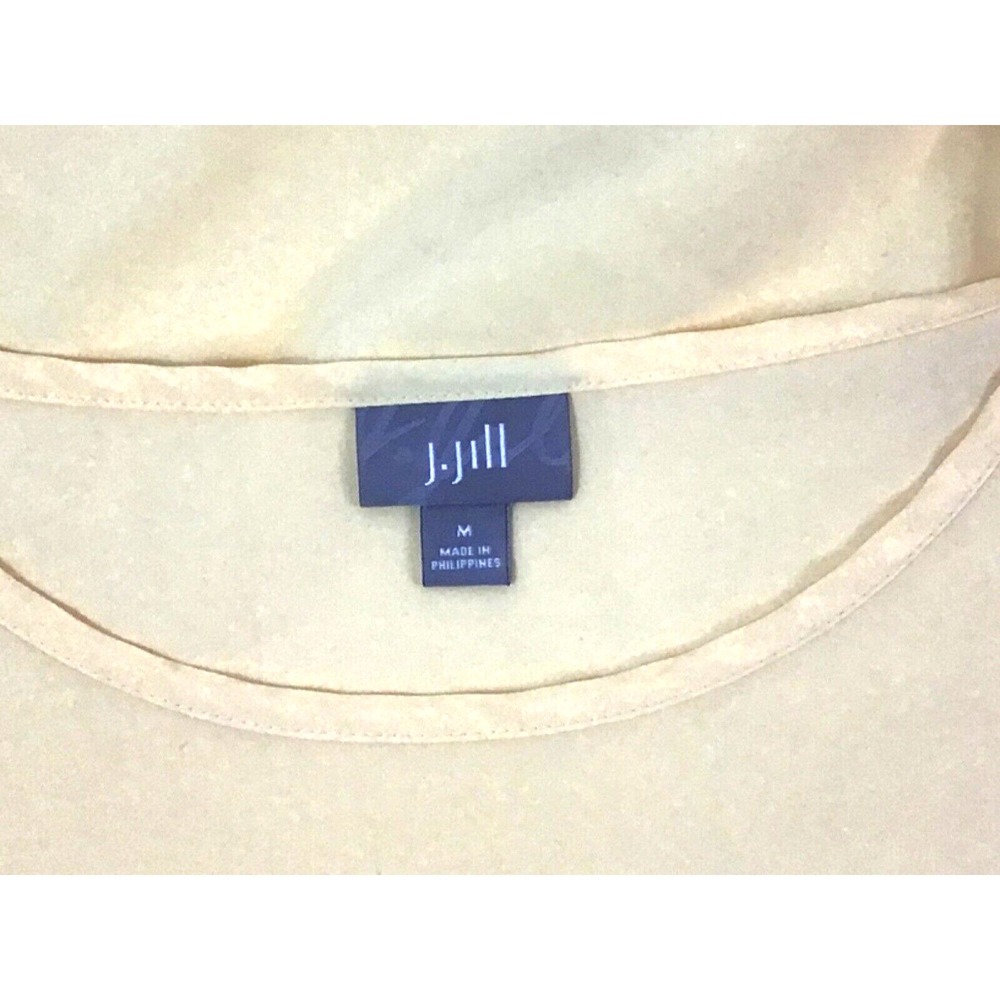 J JILL Womens Sz M Top Yellow Modal Beachy Vacation Comfort Minimalist